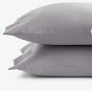 The Company Store Legends Premium Supima Sateen Pillowcase Set King Silver NWOT